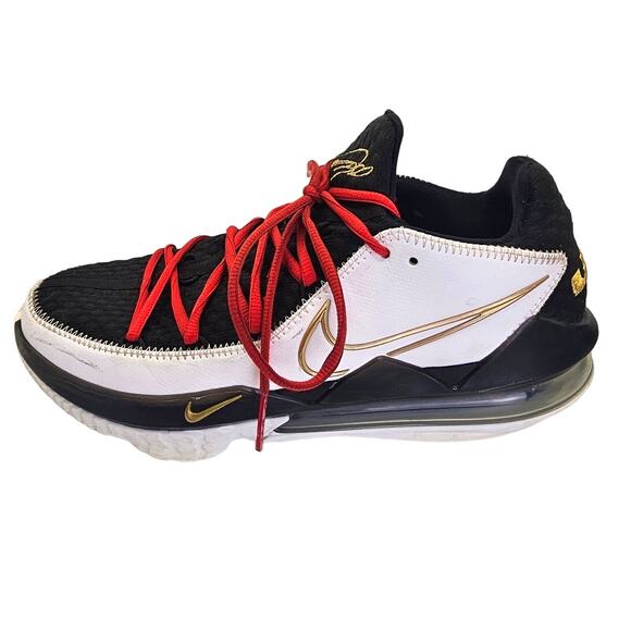 Nike Lebron 17 Low EP React Metallic Gold Athletic Basketball Sneaker - Picture 1 of 12